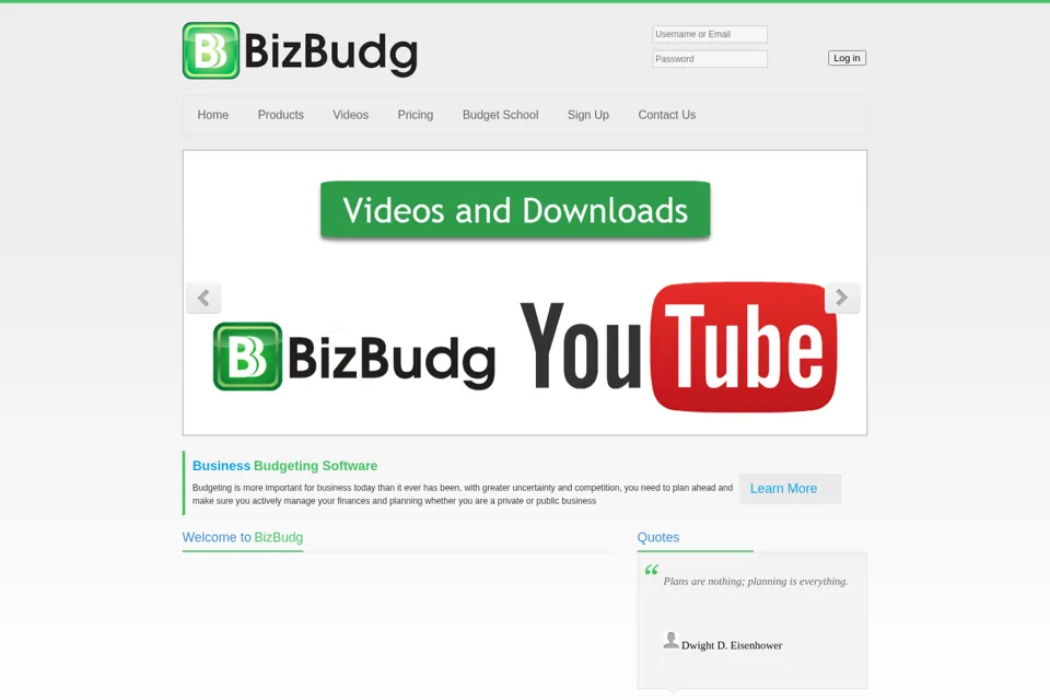 Aperçu de la landing page