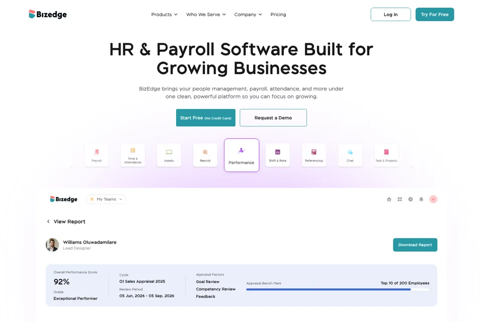 Landing page preview