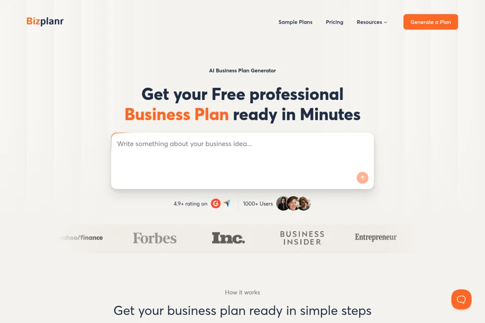 Landing page preview