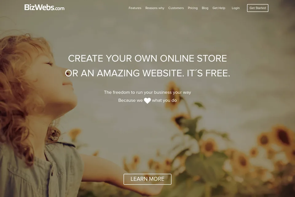 Aperçu de la landing page