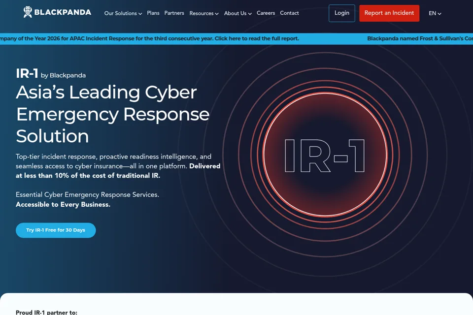 Aperçu de la landing page