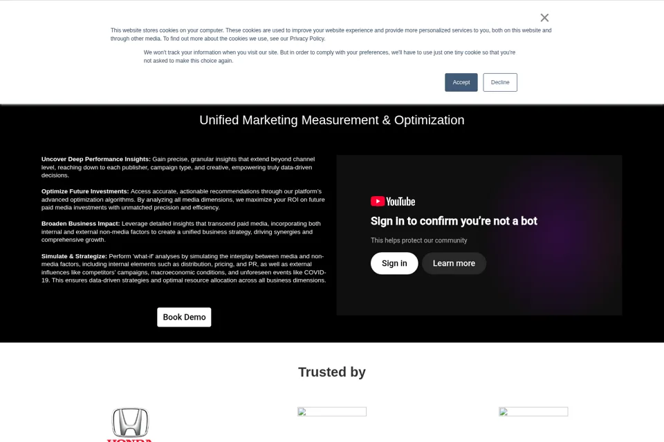 Aperçu de la landing page
