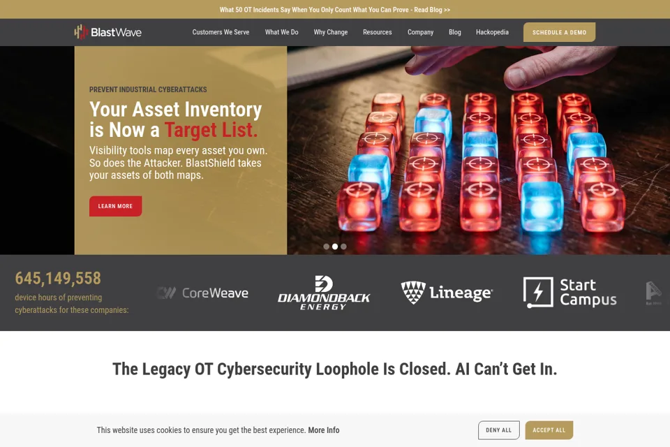 Aperçu de la landing page