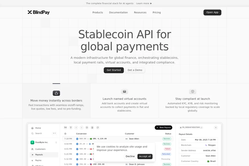 Aperçu de la landing page