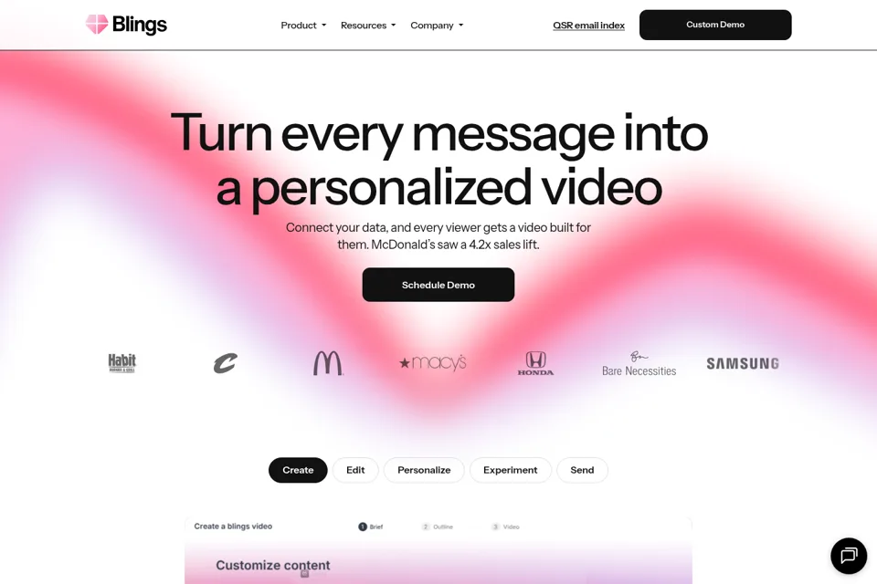 Landing page preview