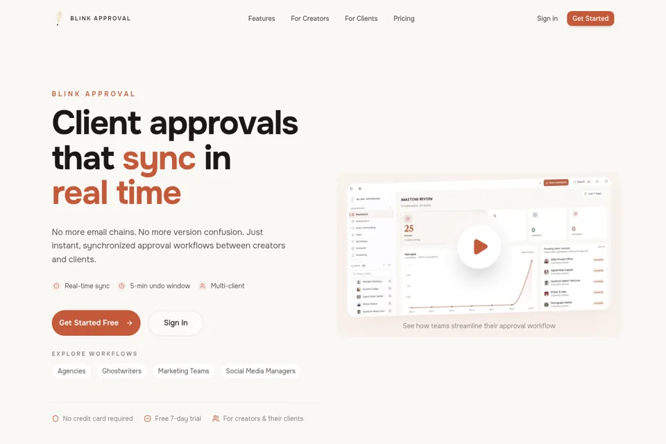 Aperçu de la landing page