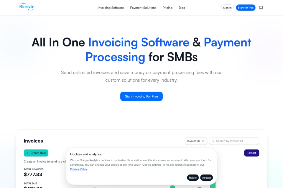 Landing page preview