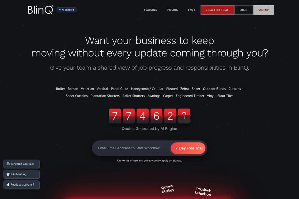 Aperçu de la landing page