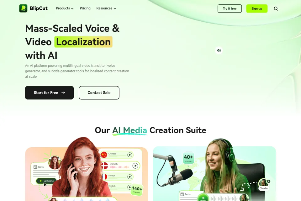 Aperçu de la landing page