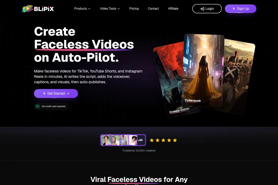 Aperçu de la landing page