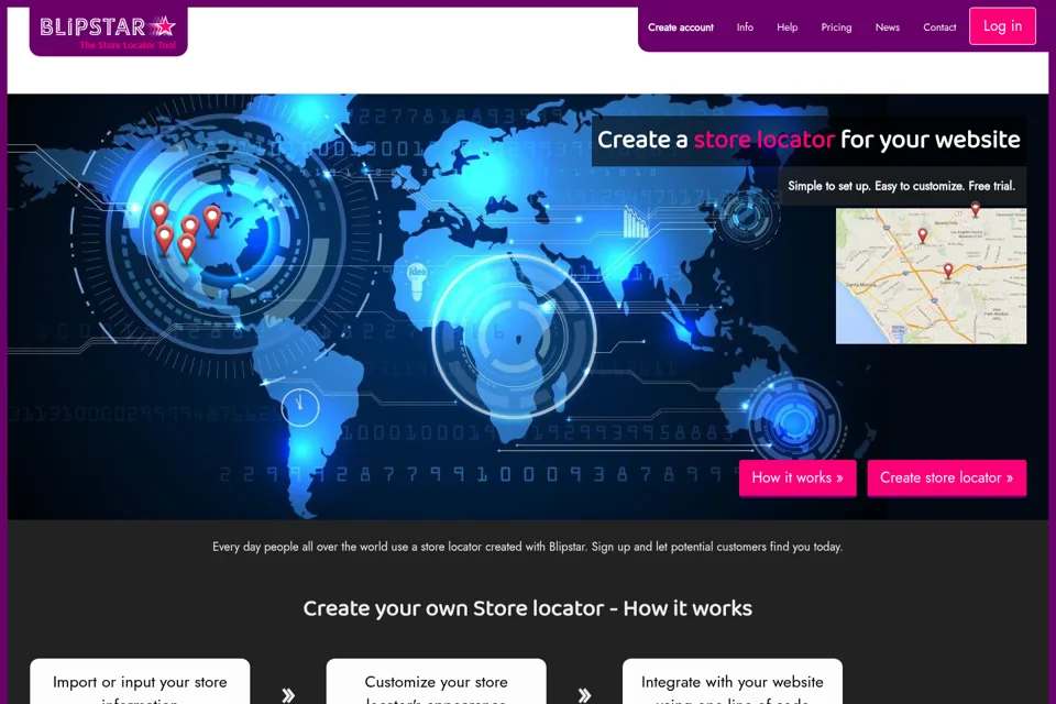 Aperçu de la landing page