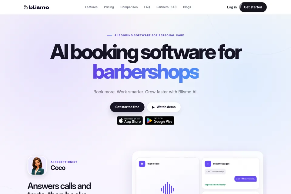 Aperçu de la landing page