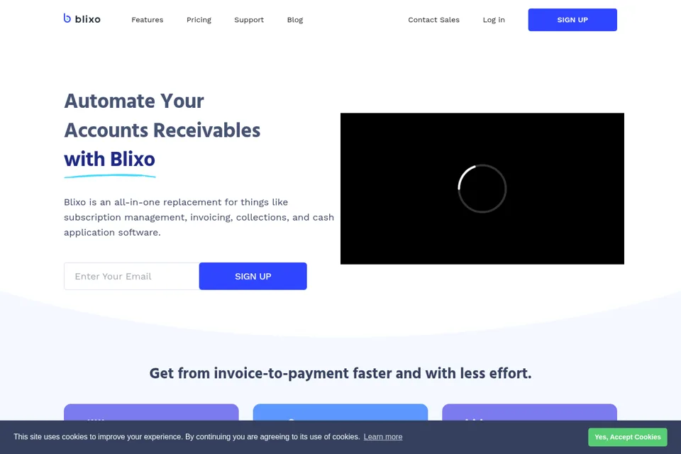 Aperçu de la landing page
