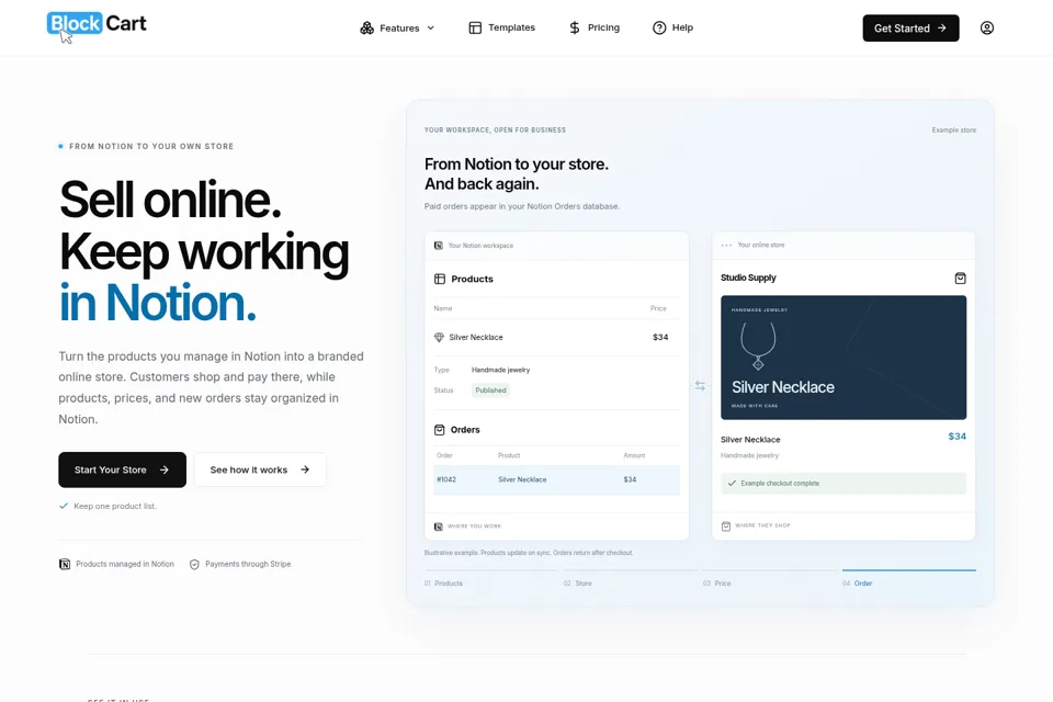 Aperçu de la landing page