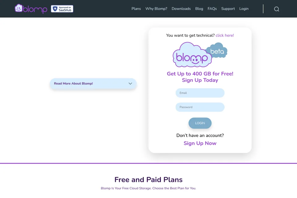 Aperçu de la landing page