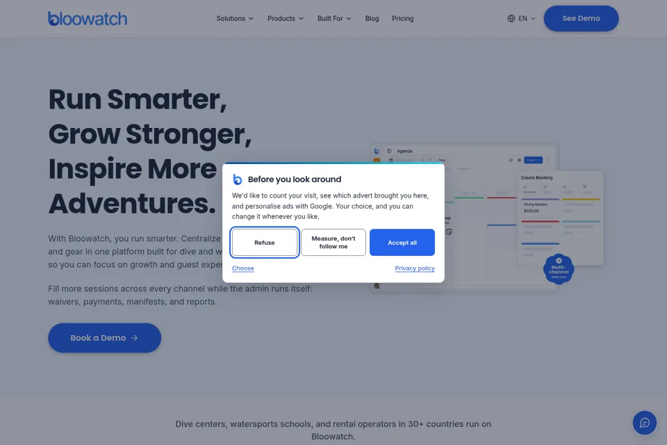Landing page preview