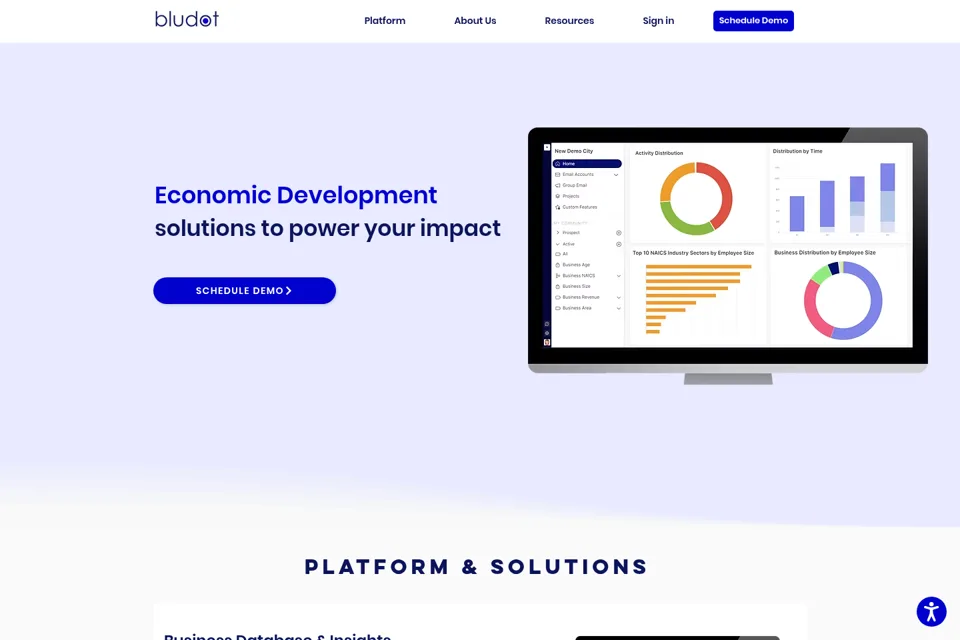 Aperçu de la landing page