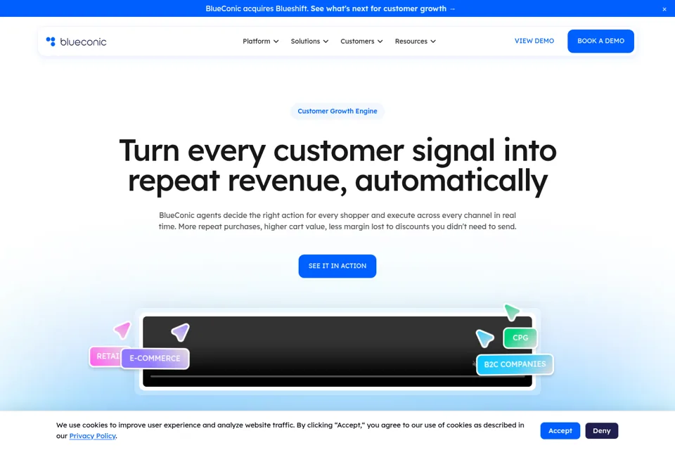 Aperçu de la landing page