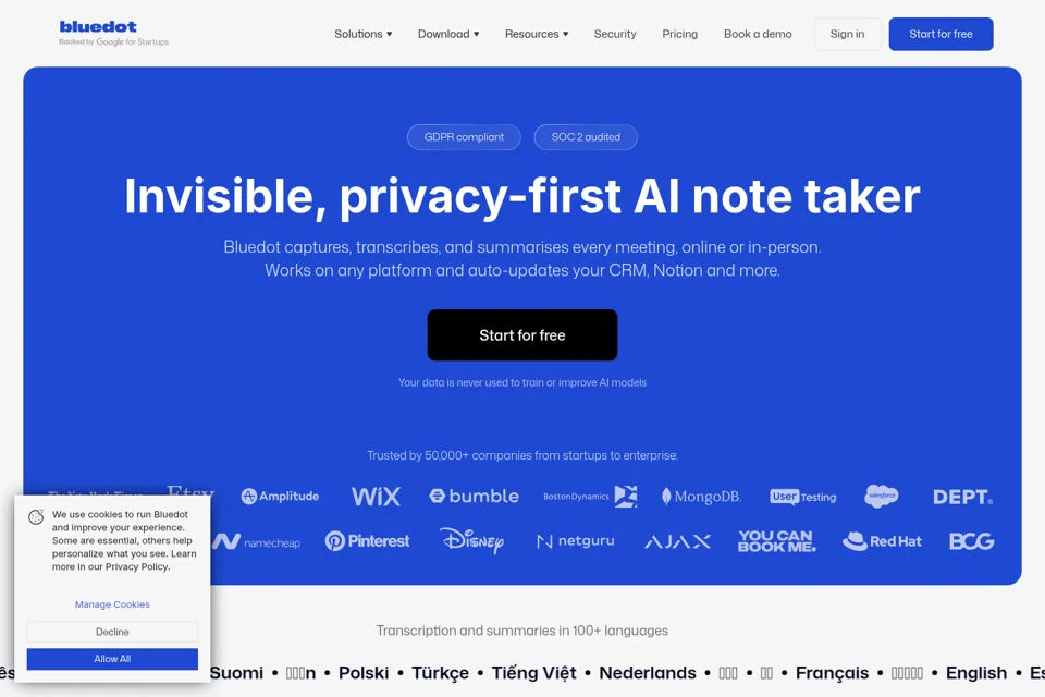 Landing page preview