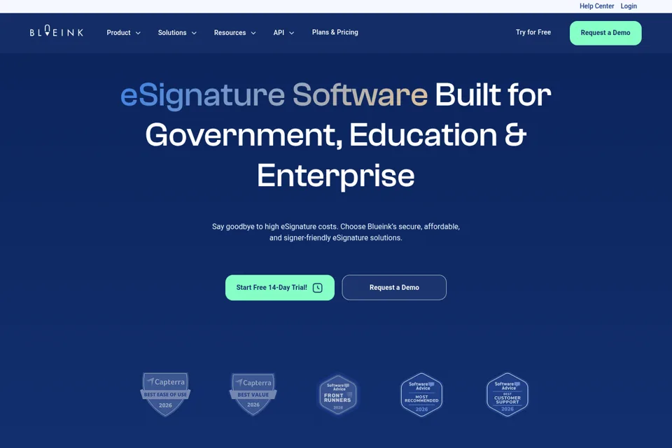 Aperçu de la landing page