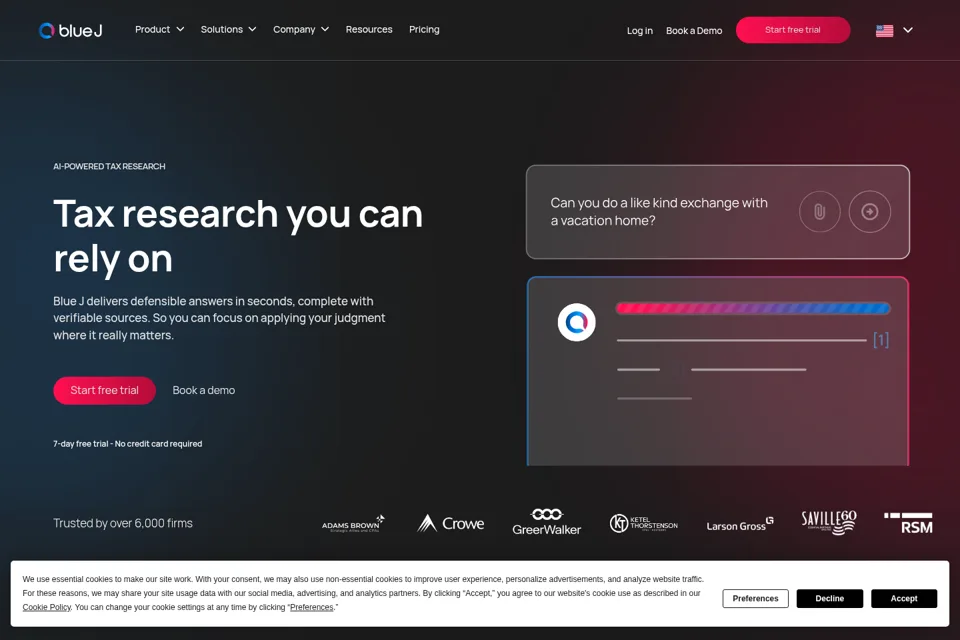 Aperçu de la landing page