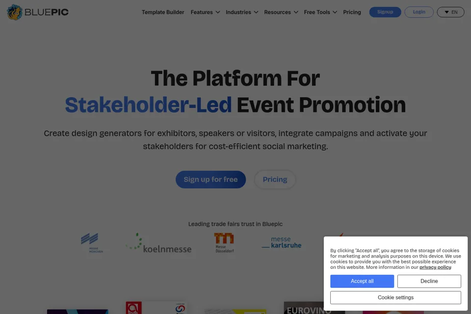 Aperçu de la landing page