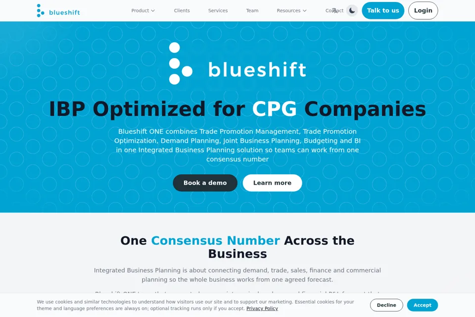 Aperçu de la landing page
