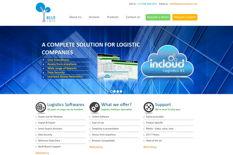 Aperçu de la landing page
