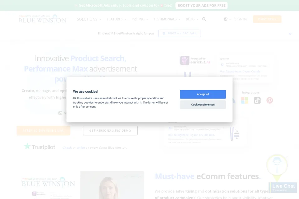 Landing page preview
