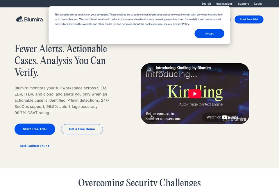 Aperçu de la landing page
