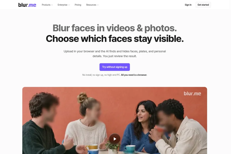 Aperçu de la landing page