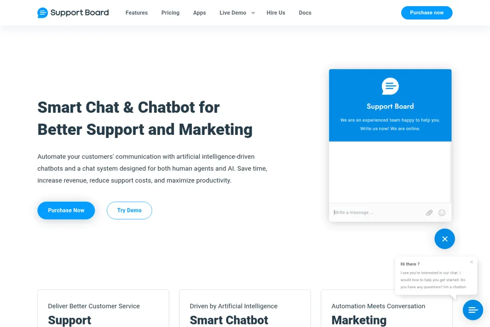 Aperçu de la landing page