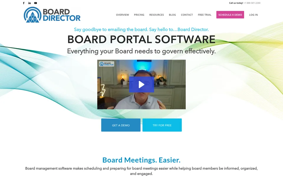Aperçu de la landing page