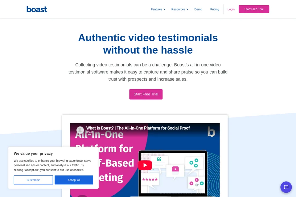 Landing page preview