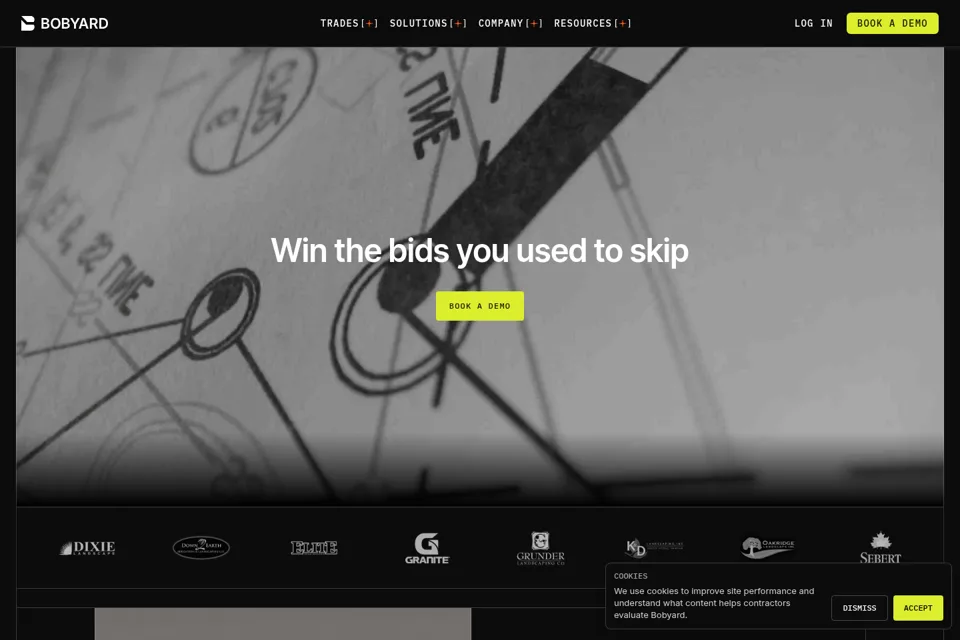 Aperçu de la landing page