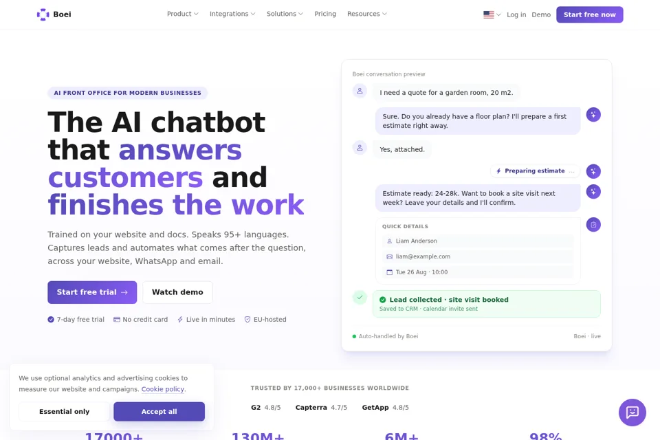 Landing page preview