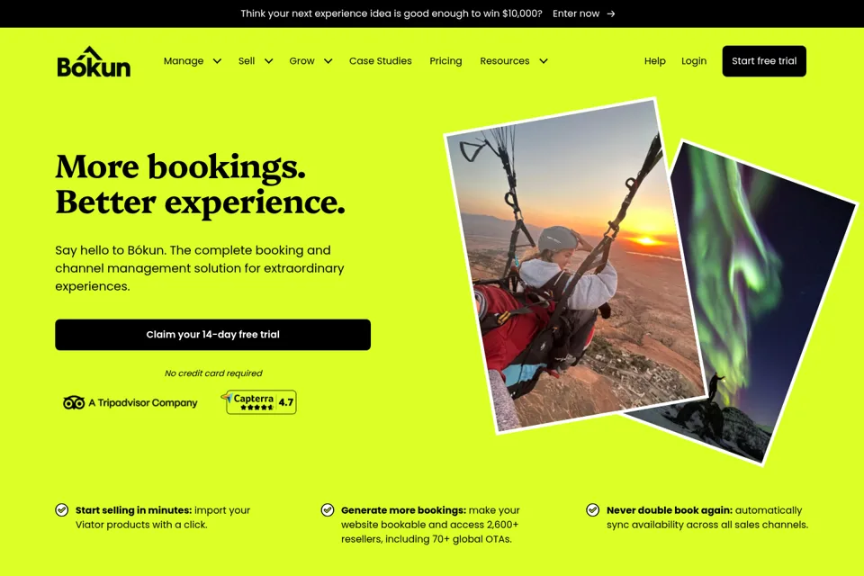 Aperçu de la landing page