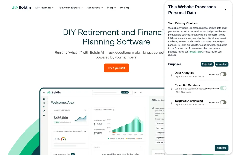 Landing page preview