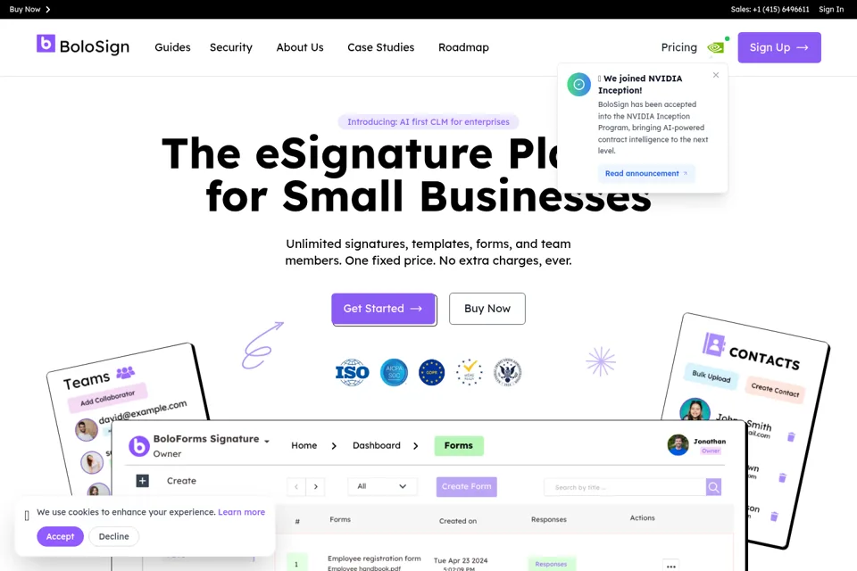 Aperçu de la landing page