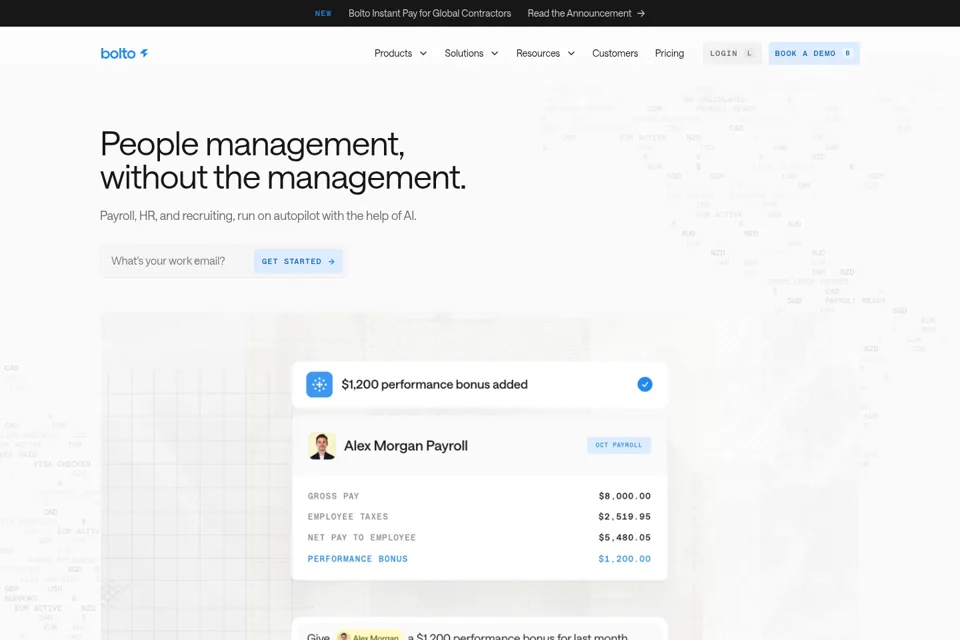 Aperçu de la landing page