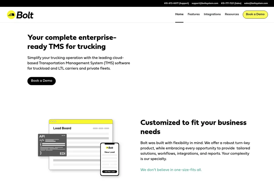 Aperçu de la landing page