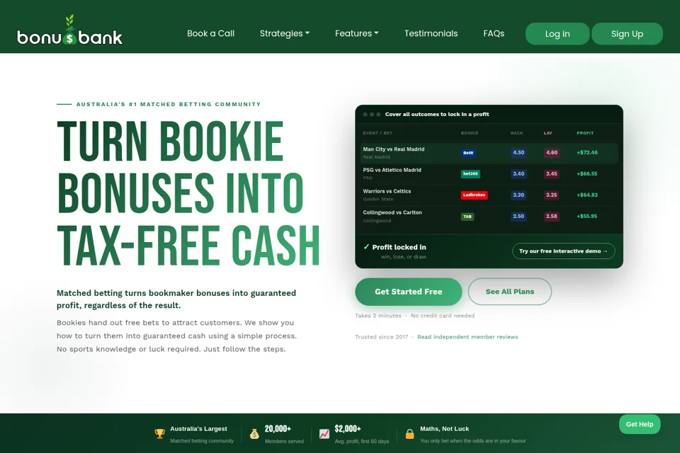 Aperçu de la landing page