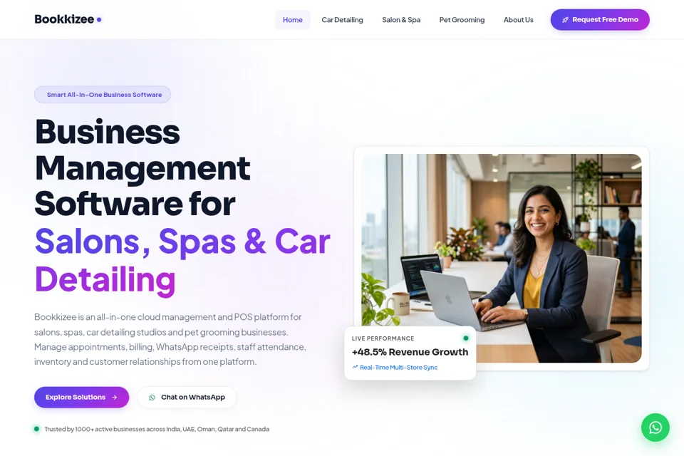 Aperçu de la landing page