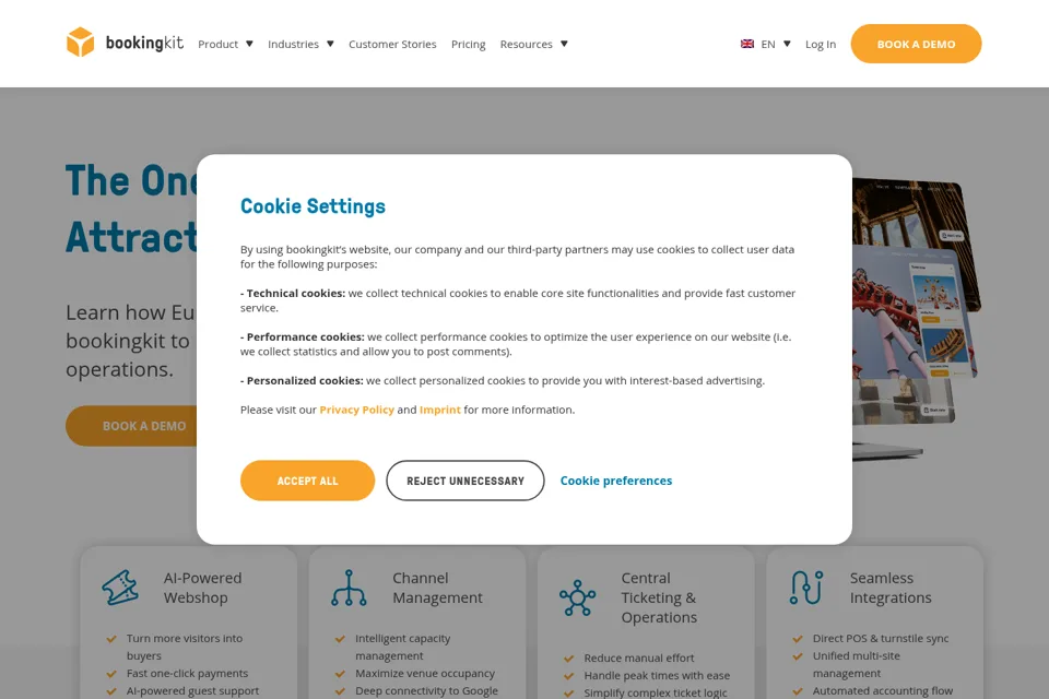Aperçu de la landing page