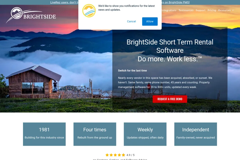 Landing page preview