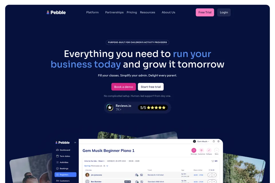 Aperçu de la landing page