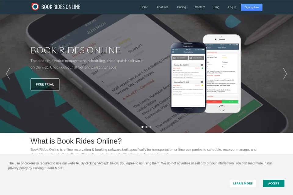 Aperçu de la landing page