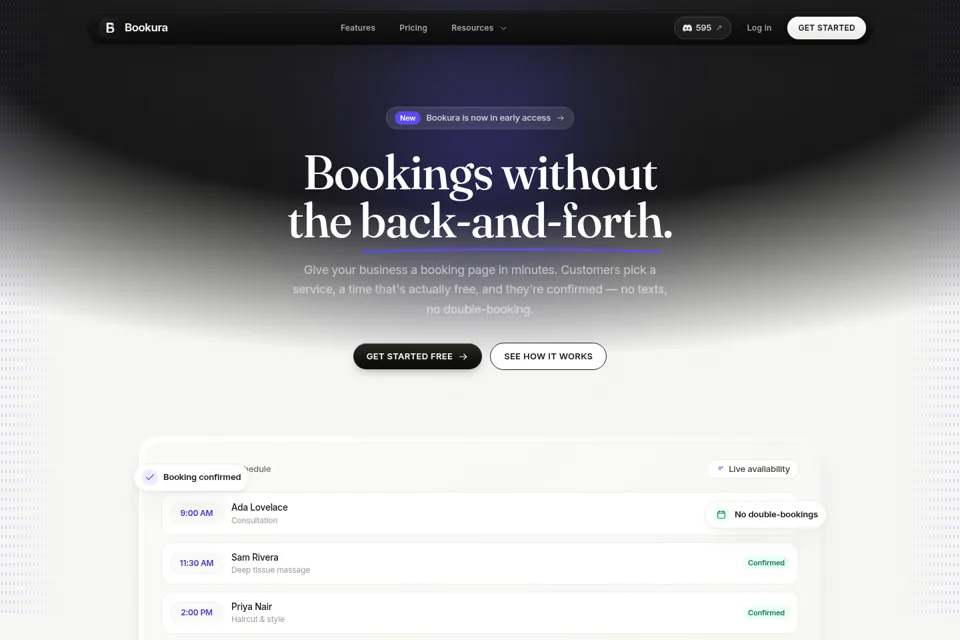 Aperçu de la landing page