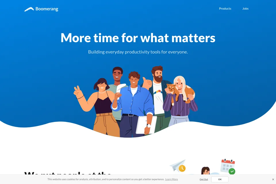Aperçu de la landing page