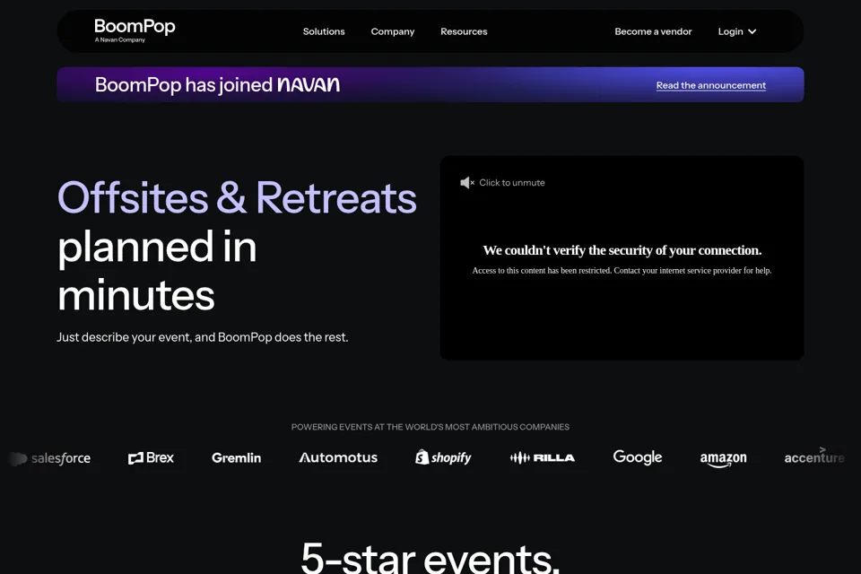 Aperçu de la landing page